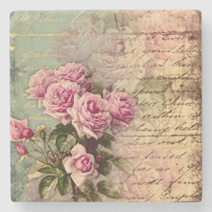 Franse land elegante, sjofele elegante, roze stenen onderzetter
