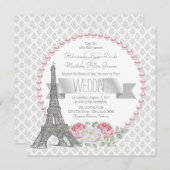 Franse land Parijs bruiloft Kaart (Voorkant / Achterkant)