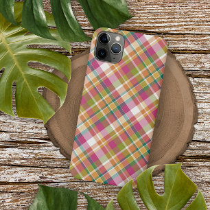 Franse landelijke shabby chic flair Madras patroon iPhone 16 Pro Max Hoesje