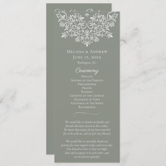 Franse landelijke tuinprogramma's met kant programma (Voorkant / Achterkant)