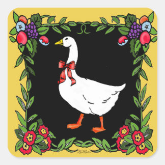 franse landgans vierkante sticker