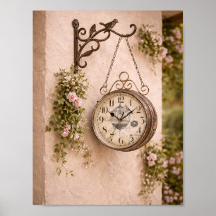 Franse landklok wanddecoratie poster
