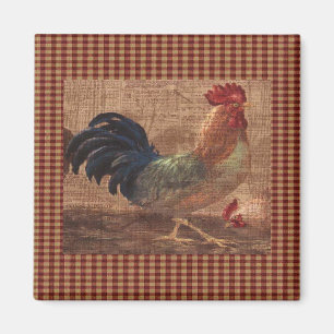Franse landnummer — Rooster/Hen Fridge Magnet Magneet