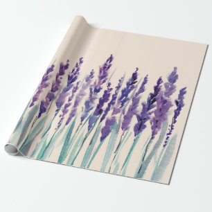 Franse lavanderwaterverf cadeaupapier