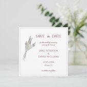 Franse lavendel Save the Date Uitnodiging (Staand voorkant)