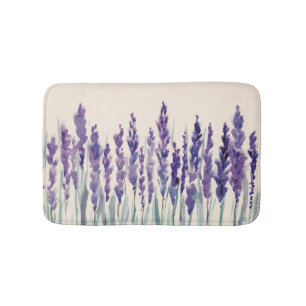 Franse Lavendel: Waterverf Illustratie Badmat
