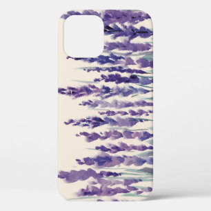Franse Lavendel: Waterverf Illustratie iPhone 12 Hoesje
