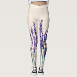 Franse Lavendel: Waterverf Illustratie Leggings