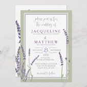 Franse lavendelbloemen moderne typografie script kaart (Voorkant / Achterkant)