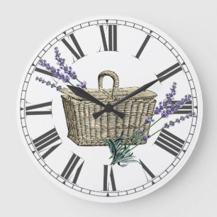 -Franse lavender Basket Floral Grote Klok