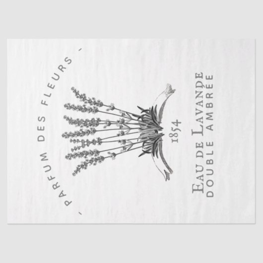 Franse lavender  Flower Logo Decoupage Tissuepapier (Voorkant)