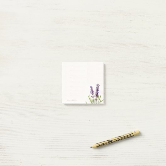 Franse lavender Post-it Notes (Op bureau)