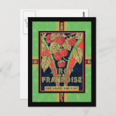 Franse Lemon Raspberry Syrup Labels Briefkaart (Voorkant / Achterkant)