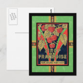 Franse Lemon Raspberry Syrup Labels Briefkaart (Voorkant / Achterkant)