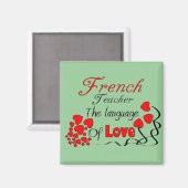 Franse leraar geeft "De taal van de liefde" Magneet (Voorkant / Achterkant)