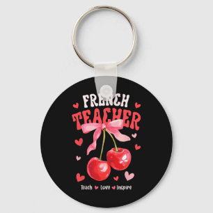 Franse Leraar Leert Liefde Inspireren Kersen Coque Sleutelhanger