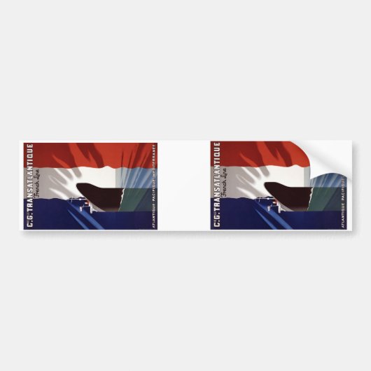 Franse lijn bumpersticker (Voorkant)