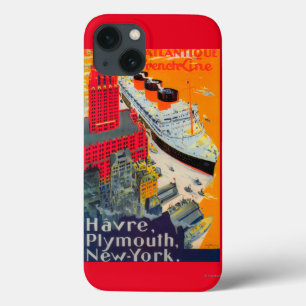 Franse Lijn Reisposter, Havre naar Plymouth, NY iPhone 13 Hoesje
