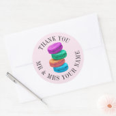 Franse macaron cookie stickers voor huwelijksgunst (Envelop)