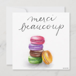 Franse Macaron Merci Beaucoup - Hartelijk dank