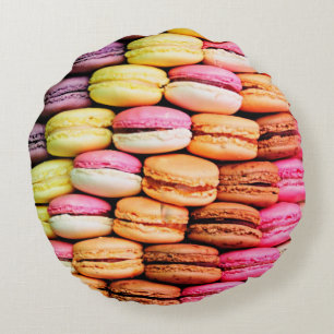 Franse macaron rond kussen