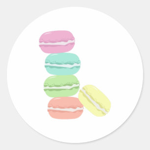 Franse Macaron Ronde Sticker
