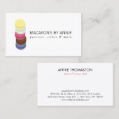 FRANSE MACARON STACK LOGO voor Bakkerij, banketbak Visitekaartje (Voorkant / Achterkant)
