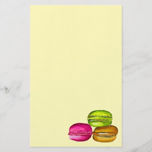 Franse macaroncentrische koekjes briefpapier (Voorkant)