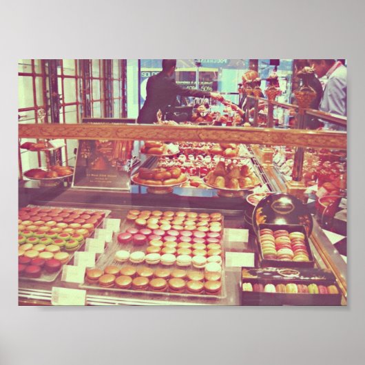 -Franse macaronnetshop Poster (Voorkant)