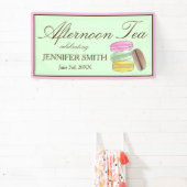 Franse Macarons Bruiloft Afternoon Tea Feestje Spandoek (Insitu)