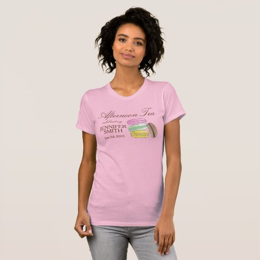 Franse Macarons Bruiloft Afternoon Tea Feestje T-shirt (Voorkant volledig)