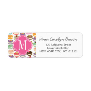 Franse Macarons gepersonaliseerd Etiket
