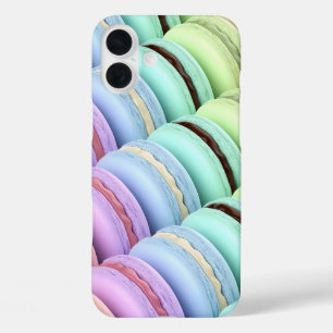 Franse macarons met verschillende kleuren en smake iPhone 16 plus hoesje