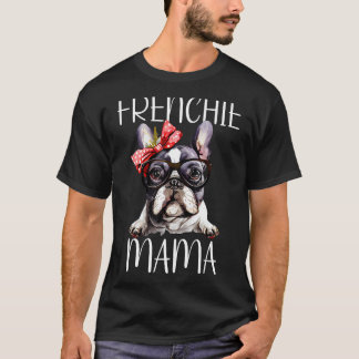 franse mama Waterverf franse bulldog hond moeder T-shirt