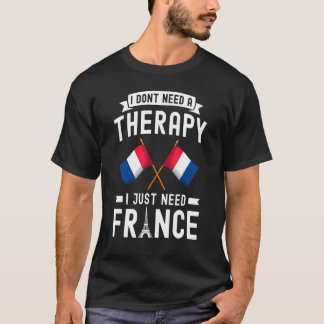 Franse Mannen voor de Eiffeltoren Marseille Bonjou T-shirt