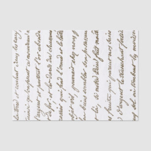 , Franse Manuscript Gold Harvest Letter Tissuepapier