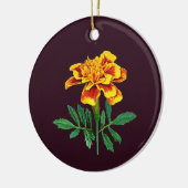 Franse Marigold Keramisch Ornament (Links)