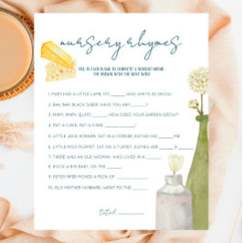 Franse markt - Baby shower Nursery Rhymes Game