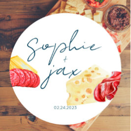 Franse markt - Charcuterie - Shower Favor Sticker