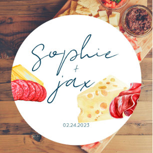 Franse markt - Charcuterie - Shower Favor Sticker