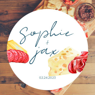 Franse markt - Charcuterie - Shower Favor Sticker
