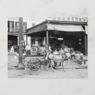 Franse markt, New Orleans, 1910 Briefkaart