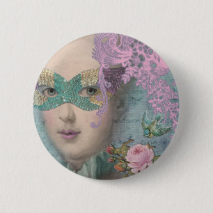 Franse Masquerade Ronde Button 5,7 Cm