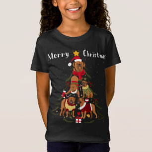 Franse Mastiff Dogue de Bordeaux Kerstboom XM T-shirt