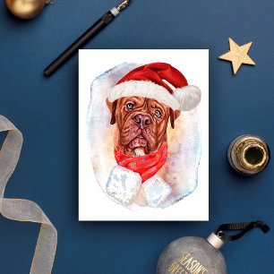 Franse Mastiff Kerstcadeaus Voor Hondenliefhebbers Feestdagenkaart