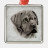Franse Mastiff Metalen Ornament (Voorkant)