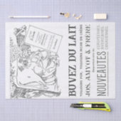 Franse Melk Koe Advertentie  Decoupage Tissuepapier (Craft)