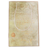 Franse middeleeuwse Dame en Schrijftas Medium Cadeauzakje (Voorkant)