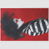 Franse Mime Gestreepte Mode Decoupage Tissuepapier (Voorkant)