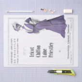 Franse Mode Ad Dame Paarse Decoupage Tissuepapier (Craft)